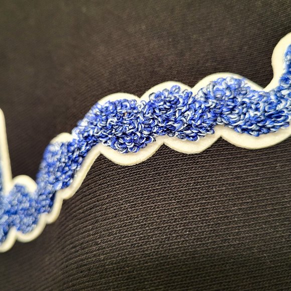 Champion Life Reverse Weave Mockneck Crew, Chenille Vintage Logo Black Applique - Picture 7 of 12